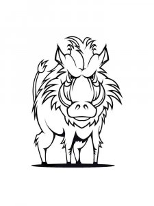 Boar coloring page - picture 14