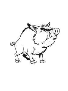 Boar coloring page - picture 17