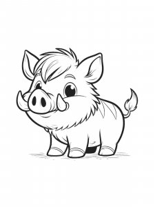 Boar coloring page - picture 36