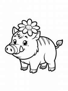Boar coloring page - picture 38