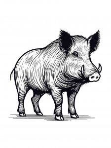 Boar coloring page - picture 41