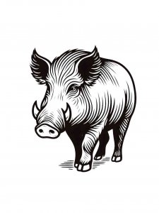 Boar coloring page - picture 44