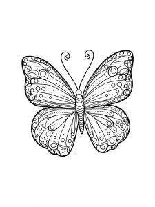 Butterfly coloring page - picture 47