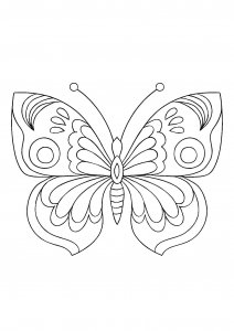 Forest Butterfly Coloring Page