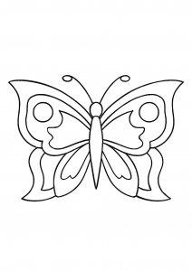 Butterfly with Simple Patterns Coloring Page
