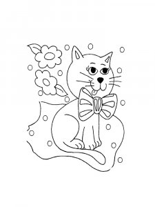 Happy Cartoon Cat Coloring Page