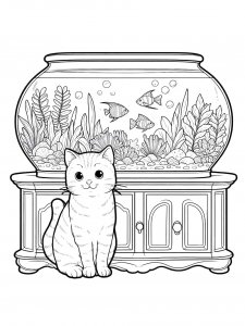 Cat coloring page - picture 65