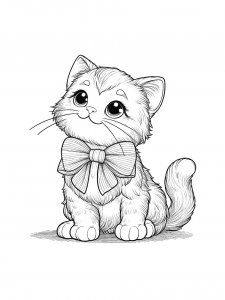 Cat coloring page - picture 68