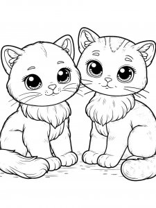 Cat coloring page - picture 70