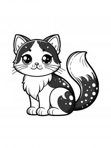 Cat coloring page - picture 72