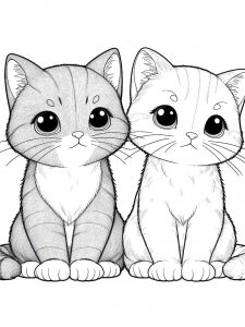 Cat coloring page - picture 74