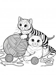Cat coloring page - picture 75