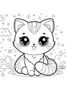 Cat coloring page - picture 77
