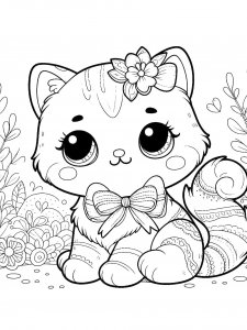 Cat coloring page - picture 79