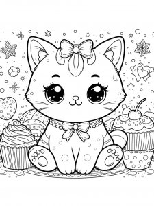 Cat coloring page - picture 80