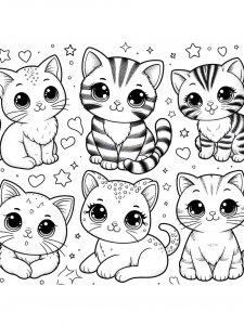 Cat coloring page - picture 81