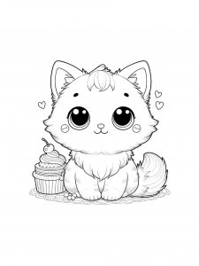 Cat coloring page - picture 82