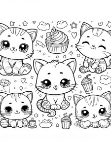 Cat coloring page - picture 83