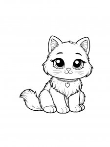 Cat coloring page - picture 85