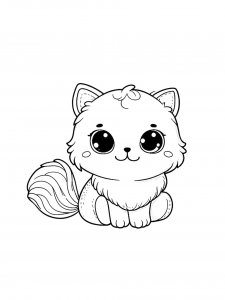 Small Kitten Coloring Page