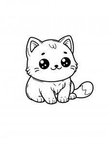 Ordinary Kitten Coloring Page
