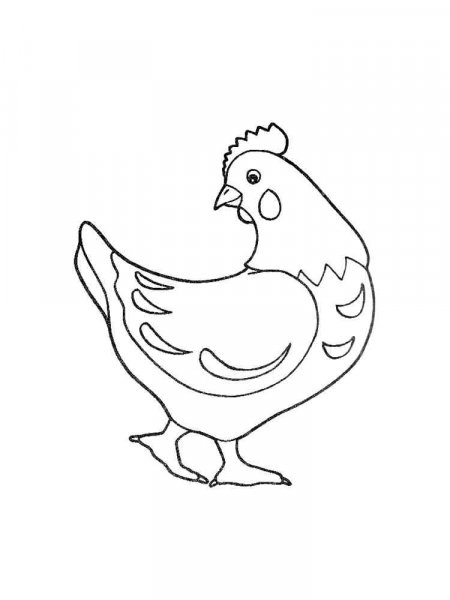 Chicken coloring pages. Download and print Chicken coloring pages