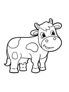 Cow coloring page - picture 1