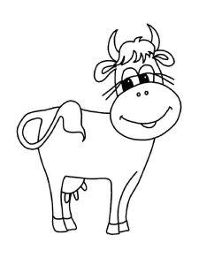 Cow coloring page - picture 11