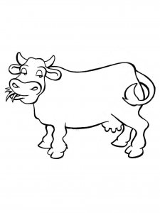 Cow coloring page - picture 19