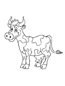 Cow coloring page - picture 24