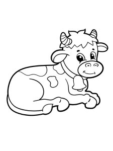 Cow coloring page - picture 3