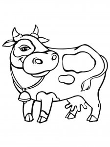 Cow coloring page - picture 4