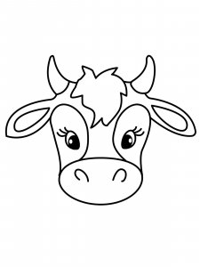 Cow Portrait Coloring Page