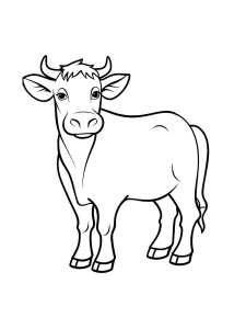 Posing Cow Coloring Page