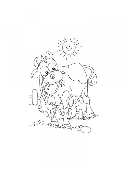 Cow coloring pages