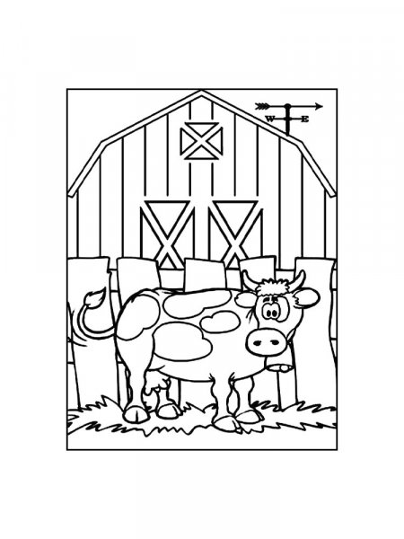 Cow coloring pages