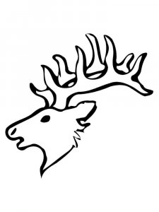 Deer head coloring page - picture 13