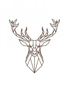 Deer head coloring page - picture 15