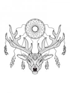 Deer head coloring page - picture 16