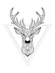Deer head coloring page - picture 19