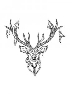 Deer head coloring page - picture 4