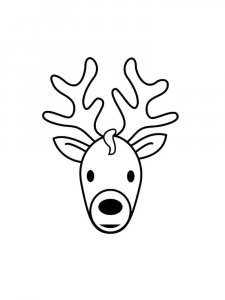 Deer head coloring page - picture 8