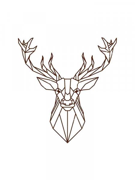 Deer head coloring pages