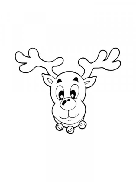 Deer head coloring pages