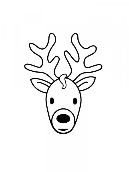 Deer head coloring pages