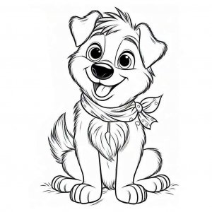Dog coloring page - picture 11