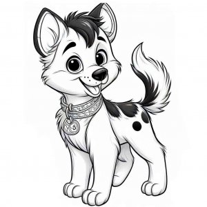 Dog coloring page - picture 17