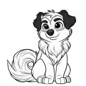 Dog coloring page - picture 2
