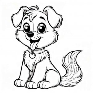 Dog coloring page - picture 21