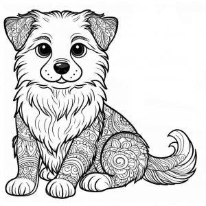 Dog coloring page - picture 22